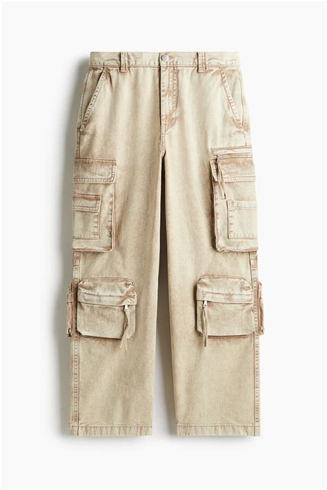 Loose Cargo Jeans - Beige claro - Men | H&M MX