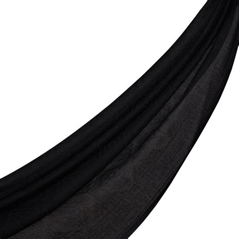 Black Diamond Wool Silk Scarf | Ipekevi