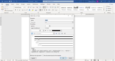 Image result for Multi-Level Set in Word