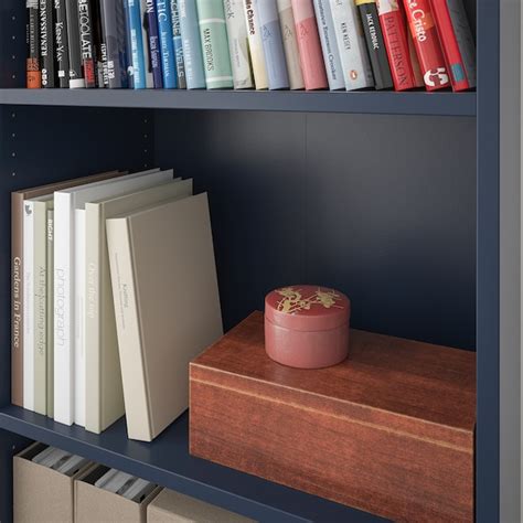 SKRUVBY TV storage combination, black-blue, 216x38x140 cm (85x15x551/8 ...