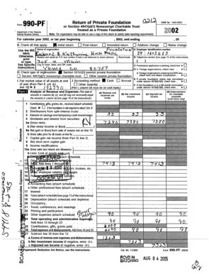 Fillable Online r Form 990-PF Return of Private Foundation S Department ...