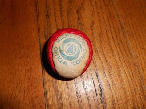 original 80's vintage official hacky sack game footbag red white ...
