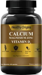 Healthy Origins Advanced Calcium with Mag Zinc & Vitamin D3 Premium ...