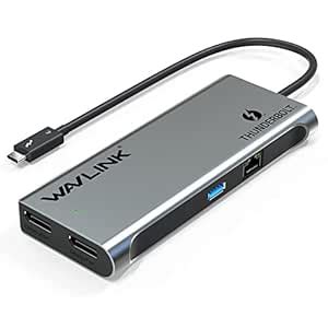 WAVLINK Thunderbolt 3 Dual 4K Docking Station | Dual DisplayPort/HDMI ...