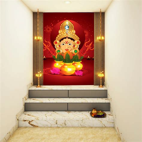 Durga With Kalash Self Adhesive Sticker Poster – Myindianthings