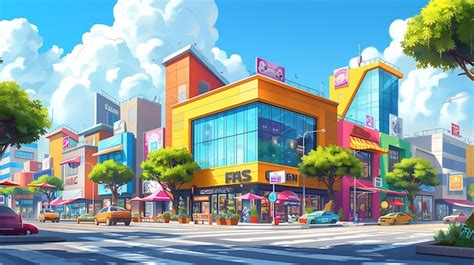 Shopping Center Cartoon 的图像结果