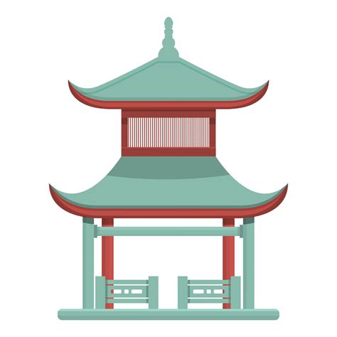 Pagoda gate icon cartoon vector. China building 14348411 Vector Art at ...