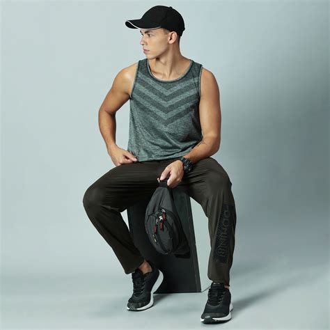 Buy Men's Athleisure Grey Tank Top | Domin8