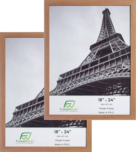 Amazon.com - euwazram 24x36 Poster Frame - Single Frame, Rustic Oak ...