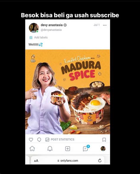 Bukan Konten Porno, Isi Akun OnlyFans Devy Anastasia Te...