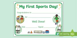 Sports Day Certificate Pack - Organised Events - Twinkl