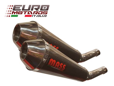 MassMoto Exhaust Slip-On Dual Silencers Tromb Carbon Honda Hornet900/C ...