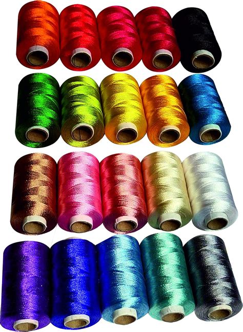 Bhavya Enterprises Silk Shiny Soft Thread Spools for Embroidery ...