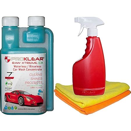 PROKLEAR® Waterless Car Wash Kit Concentrate RAW Xtreme CX Carnauba Wax ...