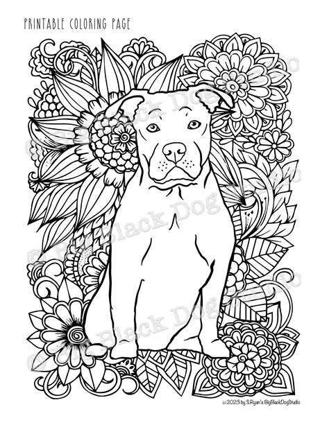 Free Printable Pitbull Coloring Pages