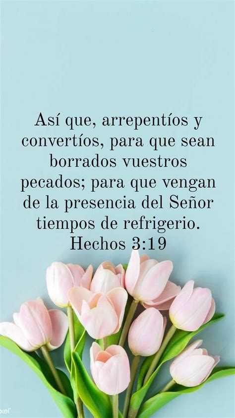Hechos 3:19 | Palabra de vida, Versículos de la biblia, Citas de la ...
