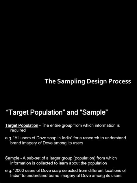 A Comprehensive Guide to the Sampling Design Process: Defining Target ...