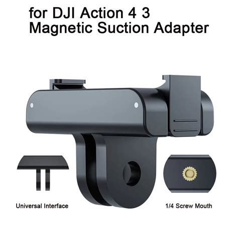 Universal Magnetic Adapter with 1/4 Thread for DJI OSMO Action Cameras ...