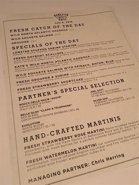 Bonefish grill menu - feliktab
