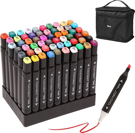 Amazon.com : RBINITION 60 Colors Dual Tips Art Markers Set, Alcohol ...