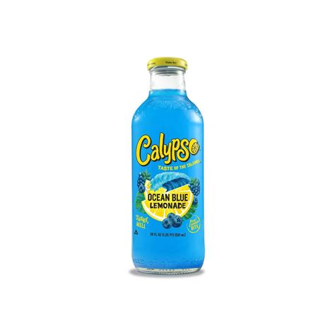 Calypso Ocean Blue Lemonade Glass Bottle 16 Oz - 12 Pack – Great West ...