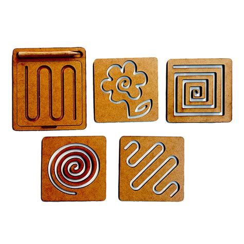 Wooden Pattern Tracing Board- Set of 5 – Wissen Products