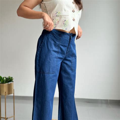 Navy Blue Wide Leg Pants – GlamZei