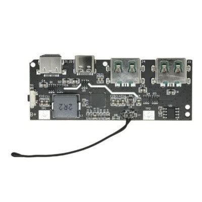 Dual USB 5V 22.5W Micro Type-C Powerbank Module with LEDs