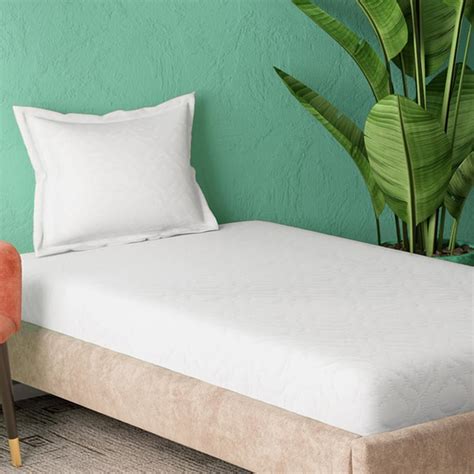 Buy PORTICO White Solid Cotton Single Bed Mattress Protector - 91x183cm ...