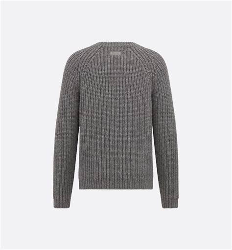 Dior Icons Sweater Gray Cashmere Knit | DIOR