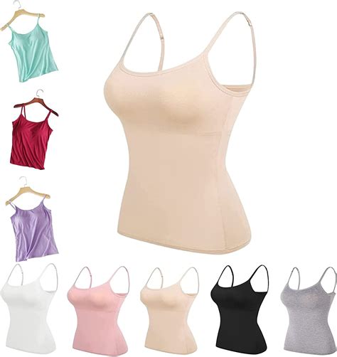 Amazon.com: RJDJ Suneefay Tank with Built in Bra,Suneefay Tank Top Bra,Tank with Built-in Bra ...