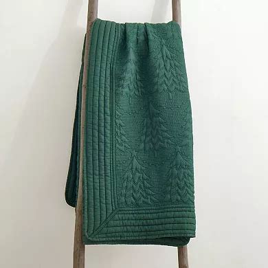 Levtex Home O Christmas Tree Quilted Throw Blanket