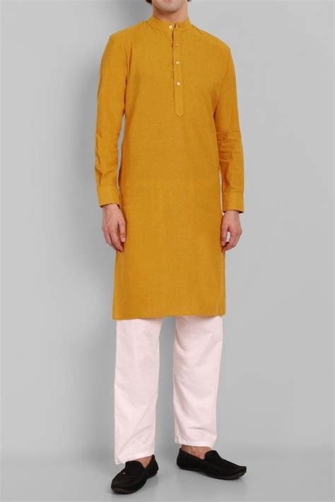 MEN'S MUSTARD KURTA PANT SET – Mera Rang