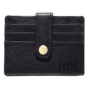 Buy DCENT KRAFT Blue Genuine Leather Card Holder RFID Protected (Unisex ...