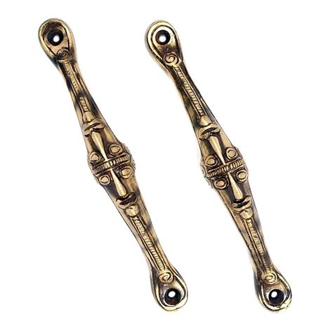 Brass Cabinet Handle Tribal Design Door Handle (2 Piece) – ArtyCraftz ...