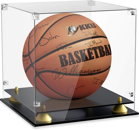 Amazon.com: Mini Basketball Display Case with Solid Wood Base, 8-Inch ...