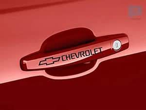 SIGN EVER Chevrolet Logo Car Door Handle Stickers Sides Vinyl Decals L ...