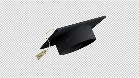 Premium PSD | Graduation cap isolated on transparent background 3d render