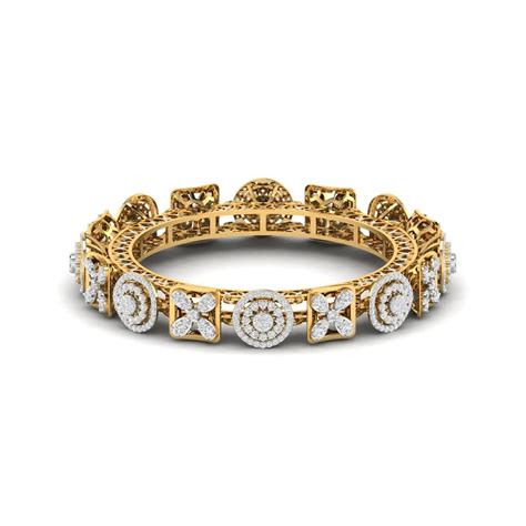 Eisha Cluster Diamond Bangle Pair - Ivana Jewels