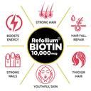 Refollium Advanced Biotin 10000 mcg For Strong Hair, Hair Fall Control ...