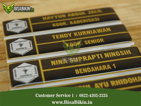 Ukuran Name tag yang Standar - Jepit, Plastik, Dada dan Panitia