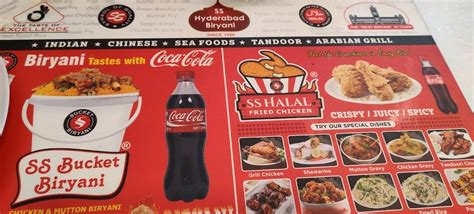 Menu at SS Hyderabad Biryani West Mambalam, Chennai