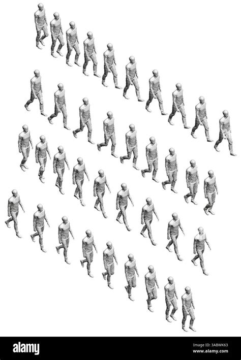 Business People Walking a Straight Line 的图像结果