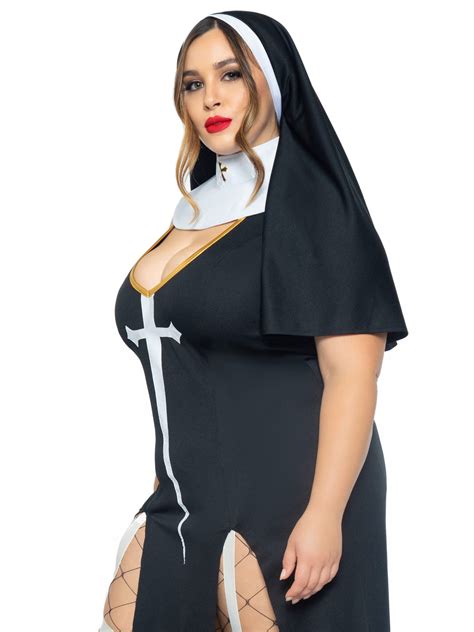 Sinner Nun Costume, Women's Plus Size Costumes | Leg Avenue