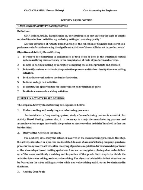 Image result for Activity-Based Costing Formula