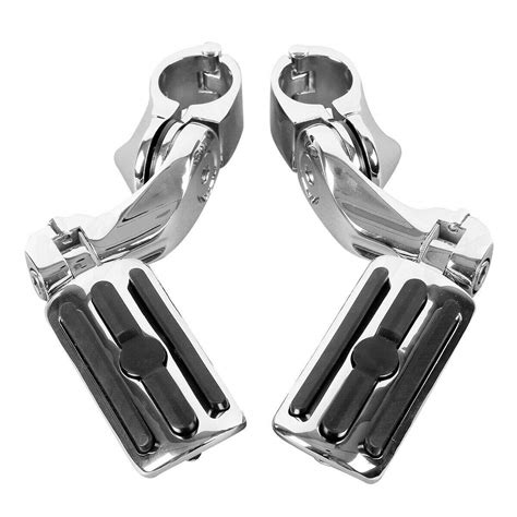 TCMT Chrome 1.25" 3.2cm Adjustable Highway Foot Pegs Footpeg Footrest ...