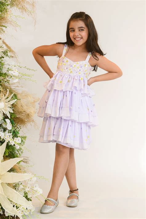 Mayfield- Hand Embroidered Tiered Dress For Girls – Littleens