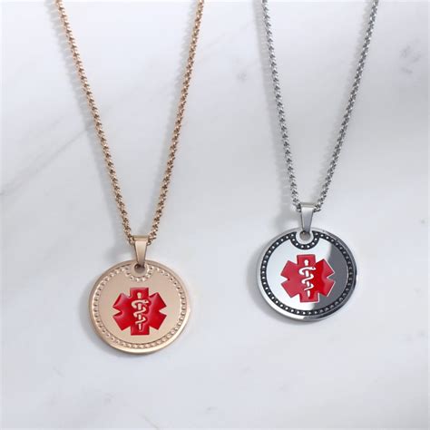Customize Medical Alert Necklace for Women With Free Engraving ...