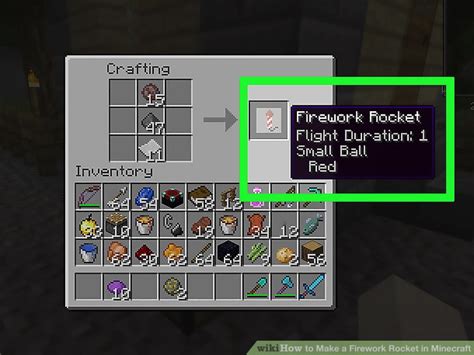 How to Make a Firework Rocket in Minecraft (with Pictures)