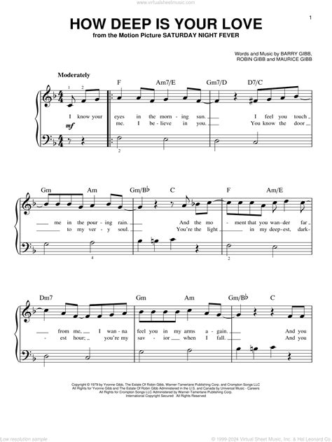 Image result for How Deep Is Your Love Piano Tutorial